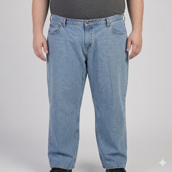 Wrangler Other - Wrangler Big & Tall Light Wash 100% Cotton Straight Leg Jeans 50x30